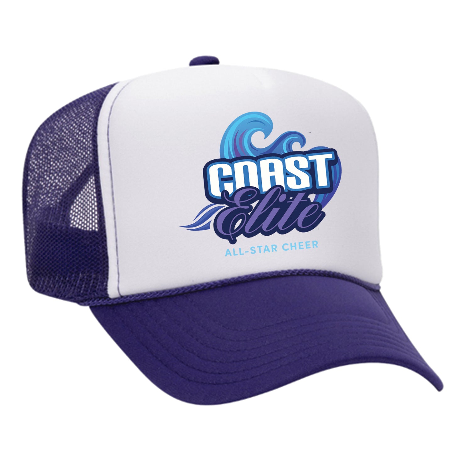 Purple/White Foam Trucker Hat