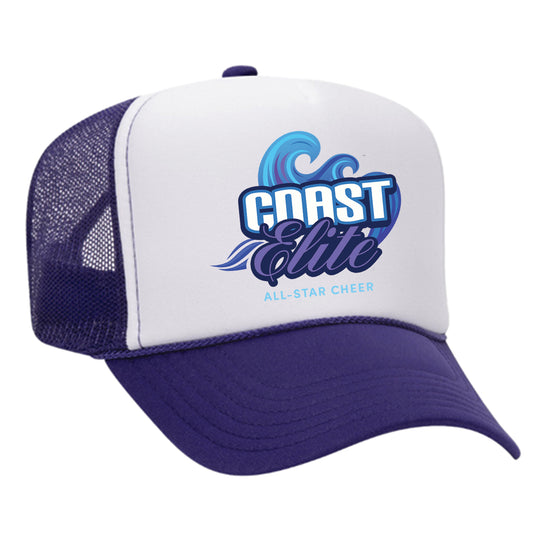 Purple/White Foam Trucker Hat